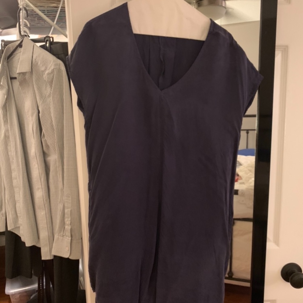 Navy shift dress